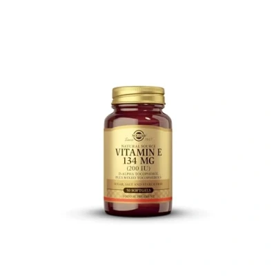 Image of Solgar Vitamin E Natural Source 134 mg (200 IU) Antioxidant Immune System d Alpha Tocopherol 50 Softgels (Packing May Vary)