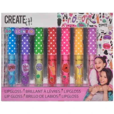 Image of Create It! 84144 Lip Gloss Geur &amp; Glitter, Pack of 7