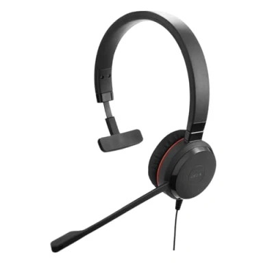Image of Jabra Evolve 20 UC Mono Headset Unified Communications Headphones for VoIP Softphone with Passive Noise Cancellation USB A Cable Controller Black