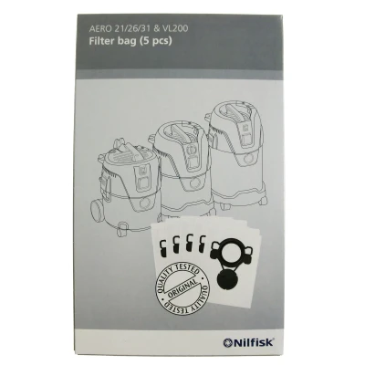 Image of Nilfisk 107419590 vacuum cleaner bag fleece filter 5 pcs aero