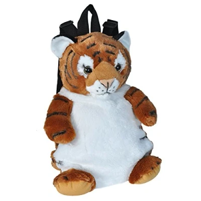 Image of Wild Republic 20883 Backpack Tiger, Soft Integrated Rucksack, Cuddly Toy, 36 cm, Multi