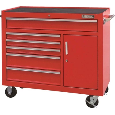Image of Kennedy 7 Drawer Extra Large Tool Roller Cabinet with Castor Wheels and Side Handle
