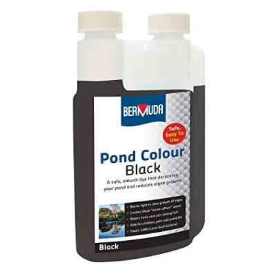 Image of Bermuda Black Pond Colour Dye 500ml Reduce Algae and Weeds Stunning Water