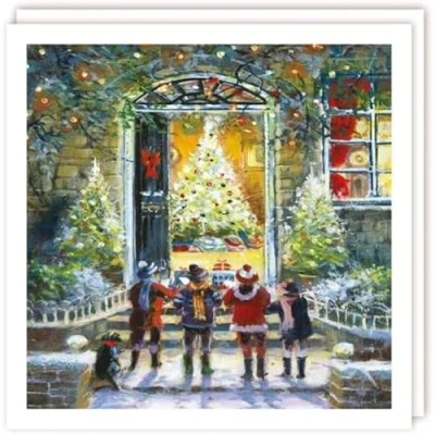 Image of Tracks Publishing Charity Christmas Cards Young Carol Singers Eco Friendly and Recyclable Pack of 10