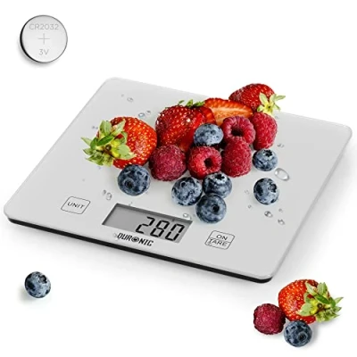 Image of Duronic Digital Kitchen Scales KS1080 Cooking Scales, Food Weighing Balance, Postal Scale, Electronic Scale for Kitchen, Baking Cooking, Pet Food, School, Office