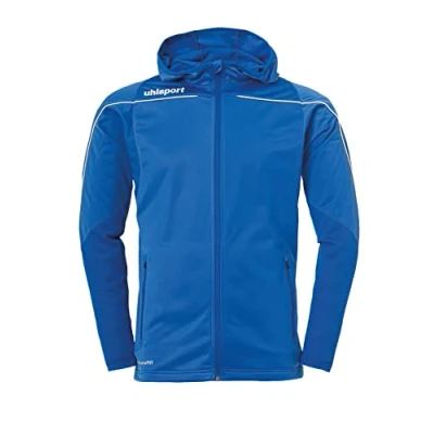 Image of Uhlsport Stream 22 Track Hood Jacket Men&#039;s Azure/White, M