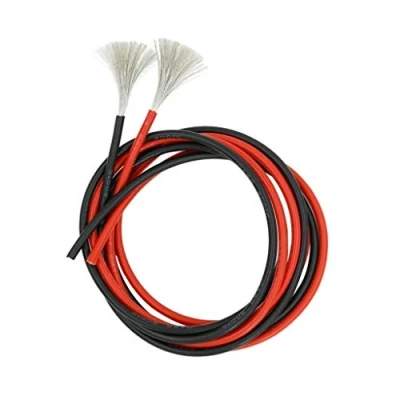 Image of FLY RC 10 Gauge Electrical Cable AWG Silicone Wire 2 Meter [1 m Black and 1 Red] Flexible of Tinned Copper Hook Up for DIY Aircraft Auto Battery Clamp