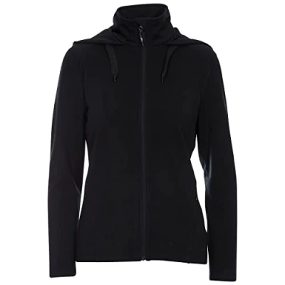 Image of Trespass Women Panache Warm Fleece Hooded Jacket Black, X Large
