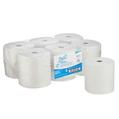 Image of Scott Essential XL, 6687, Rolled Hand Towels , 1 Ply, White, 6 rolls x 354 m