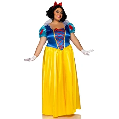 Image of Leg Avenue Womens Plus Size Classic Snow White Fancy dress costume 1X/2X