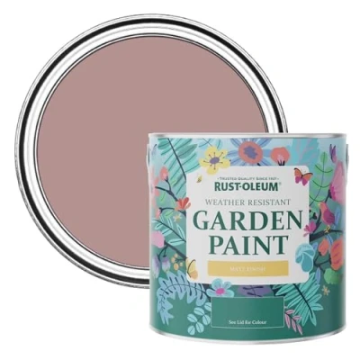 Image of Rust Oleum Pink Mould Resistant Garden Paint in Matt Finish Heartfelt 2.5L