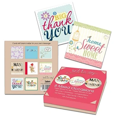 Image of Just to Say 8 Mixed Occasion Cards in Keepsake Box
