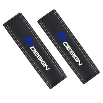 Image of KRHINO Seat Belt Padding for Volvo R Design, 2Pcs Leather Car Safety Shoulder Cover Pads Accessories
