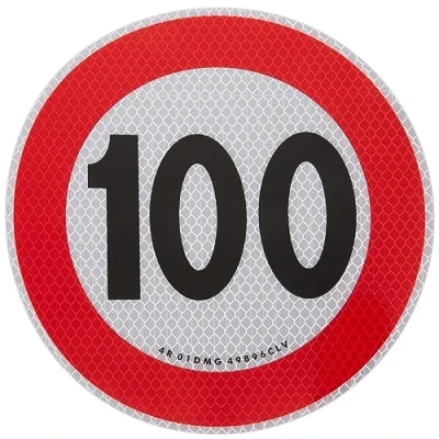Image of Quattroerre Sticker Speed Limit 100 km/h EU, Approved