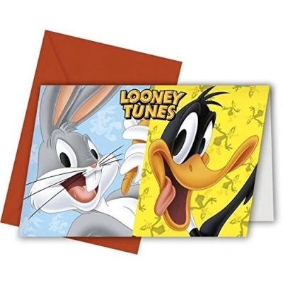 Image of Unique Party 72168 Looney Tunes Invitations, Pack of 6