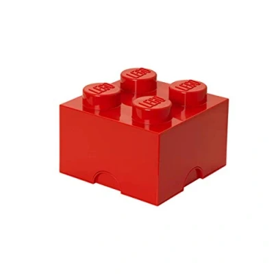 Image of Lego Storage Brick 4, Red