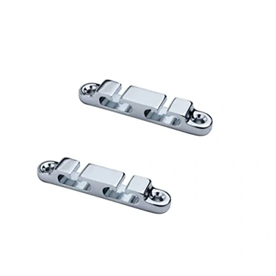 Image of Guyker 2Pcs 4 String Retainer/String Guide for Electric Bass Head Retainer Tree Buckle Groove SR6, Chrome