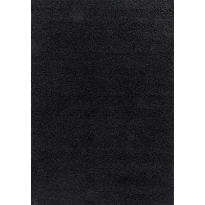 Image of Shaggy Rugs 5cm High Pile Extra Large Medium Small Soft Thick Non Shedding Modern Hallway Living Room Area Carpet Rug (80 x 150 cm, Black)