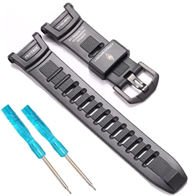 Image of RCNZWQB Rubber band Replacement for Casio PRG 130 1V, PRW 1500 1V 10290980 Men Sport Watch Strap
