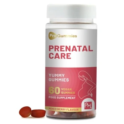 Image of Prenatal Care Gummies 60 Vegan Pro Yummy with Essential Vitamins &amp; Minerals 400mcg Folic Acid Pregnancy for Women by Prowise (Pack of 1)