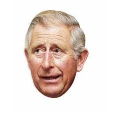 Image of Star Cutouts Ltd SM45 Photo Printed Card, Prince Charles Mask, Regular