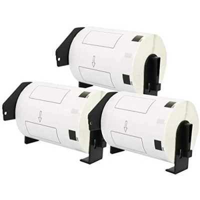 Image of 3X DK 11240 102 x 51 mm Compatible Barcode Labels Rolls (600 per Roll) for P Touch QL 1050, 1050N, 1060N, 1100, 1110NWB Label Printers