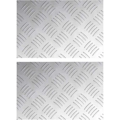 Image of vidaXL Aluminium Checker Plates 2 Pack, Non Slip, 30x20 cm