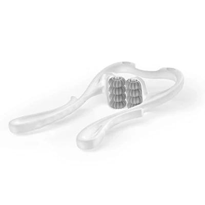Image of VOYOR HEALTH Neck Massager Roller, Handheld for Pain Shoulder Legs Muscle Relief, Deep Tissue Shiatsu Massage with 8 Pressure Trigger Point Balls, Lightweight &amp; Portable MS410,White