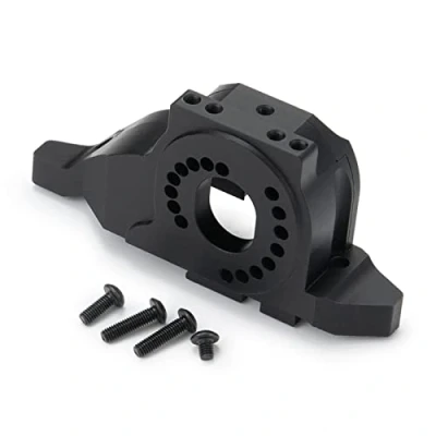 Image of Runup Alloy Motor Mount Transmission Case Housing Heat Sink for TRX4 TRX 4 1/10 RC Crawler Car Upgrades (Black)