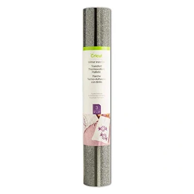 Image of Cricut Glitter Iron On Tuxedo 30.5cm x (12&quot; 12&quot;) 3 Heat Transfer Vinyl Sheets (HTV) For use with all Cutting Machines