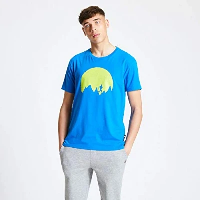 Image of Dare 2b Determine&#039; Cotton Graphic Print Casual Short Sleeve T Shirt Shirts/Polos/Vests Atheltic Blue, X Small