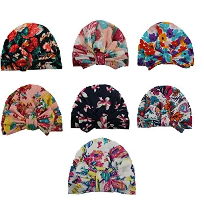 Image of Baby Turban Hats Bun Knot Infant Beanie Girl Soft Cute Toddler Cap Best Gift for