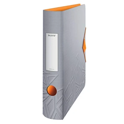 Image of Leitz 180 Active Urban Chic A4 Lever Arch File, Grey, Curved Spine 65mm Width, Elastic Fastening, Light polyfoam, Chic, 11170088
