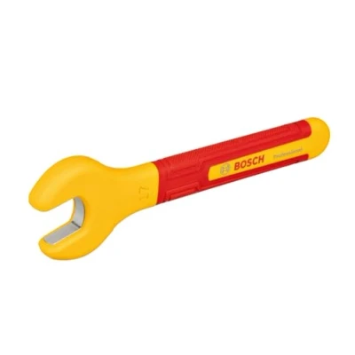 Image of Bosch Professional VDE Spanner 17 mm (jaw Position of 15, Certified up to 1,000 V, Insulated with Thermoplastic Elastomer (TPE))