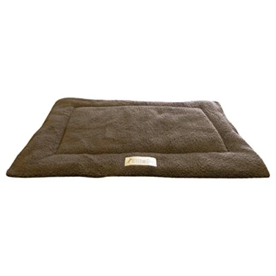 Image of Ellie Bo Medium Brown Sherpa Fleece Mat for 30 inch Dog Cage
