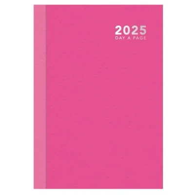 Image of 2025 Pink A6 Hardcover Diary Week Day to Page Desk Home Office Planner Organiser