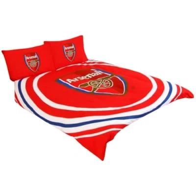 Image of Official Arsenal F.C. &#039;Pulse&#039; Reversible Double Duvet Quilt Cover Set
