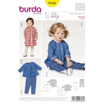 Image of Burda Kids Pattern 9348 Pattern, Paper, White, 19 x 14 0.5 cm