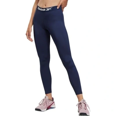 Image of Reebok Women&#039;s Workout Ready Basic Leggings, Vector Blue/Vector Blue, 2XL