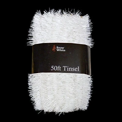 Image of PMS 50FT X 2&quot; WHITE TINSEL W/WRAP AROUND PVC COATED CARD