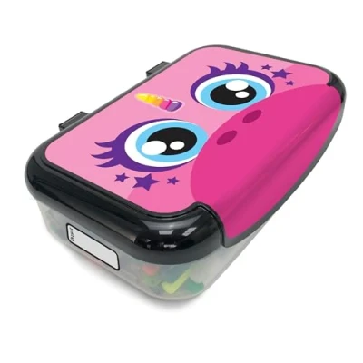 Image of ZIPIT Recycled Plastic Pencil Box for Girls Case School Large Capacity (Pink Unicorn)
