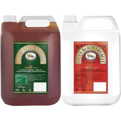 Image of Tate and Lyle Golden Syrup Black Treacle Bundle 2 x 7.257kg