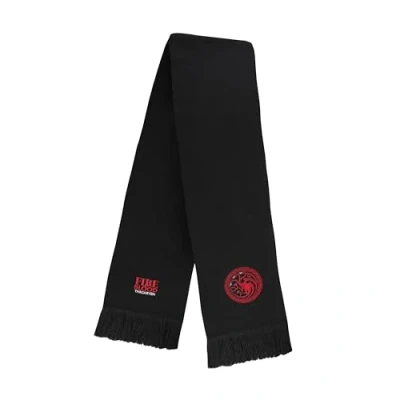 Image of Cinereplicas Game of Thrones Targaryen Scarf 180cm Official Licensed, Black, 180 cm