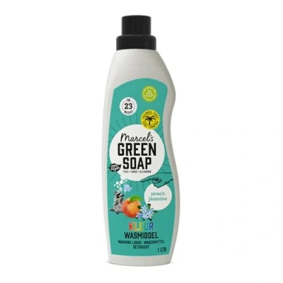 Image of Marcel&#039;s Green Soap Washing Liquid Colour Peach &amp; Jasmine Detergent Mircoplastic Palm oil Free 100% Vegan 95% Biodegradable 1 Liter