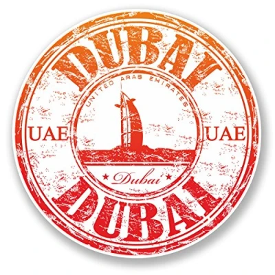 Image of 2 x 10cm UAE Dubai Vinyl Sticker iPad Laptop Car Travel Luggage Tag Gift #6516 (10cm 10cm)