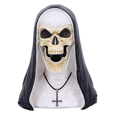 Image of Nemesis Now James Ryman Sister Mortis Skeleton Nun Horror Bust Figurine, Black, 29 cm