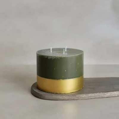 Image of Nordic Spruce &amp; Holly Original Organics 3 Wick, Luxury Cosy Scented Candle for The Home Hand Poured 100% Recycled Wax Up to 80 Hours Burn Time, Gift Men and Women