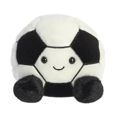 Image of AURORA, 33869 Palm Pals Striker Football 5In Soft Toy, Black &amp; White