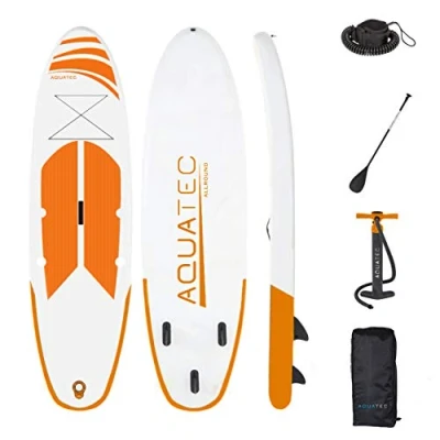 Image of AQUATEC Inflatable Paddle Board Premium 6&#039;&#039; Thick SUP Boards for Intermediate &amp; Pro Paddlers Paddle, Pump and Carry Bag Included (Lucia (Intermediate), 11ft 6in)