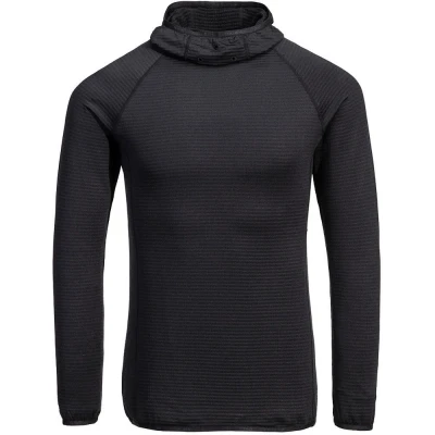 Image of Portwest Waffle Fleece Hooded Baselayer Black Large